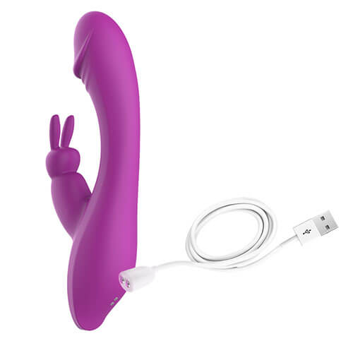 vibrador doble estimulación usb recargable