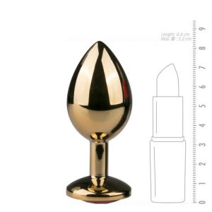 PLug anal metalico, dorado