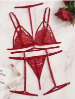 Set de lencería con liga y encaje