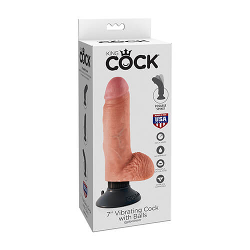 Vibrador realista king cock 7"