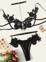 conjunto de encaje femenino