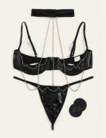 Conjunto Bondage vinipiel 3 pz