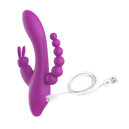 Vibrador anal-vaginal- clitoris recargable