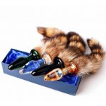 Plug anal de cristal Colita de zorro