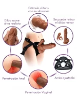 Arnés multifuncional de doble estimulación vaginal y anal
