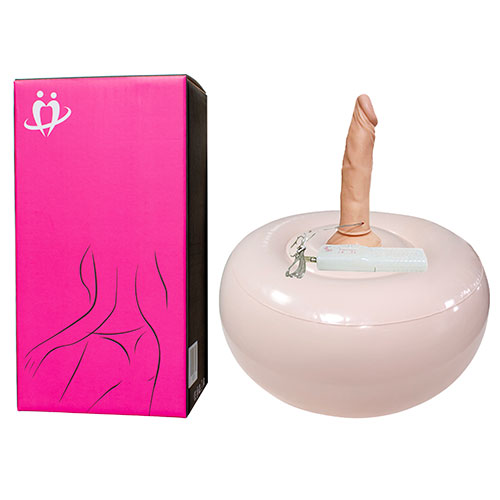 8298 Pelota beige con dildo y control alambrico,